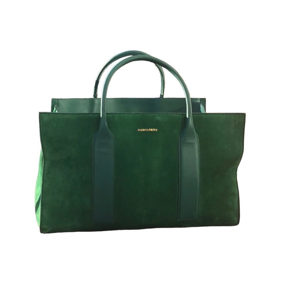 Dsquared2 Emerald Green Suede Tote